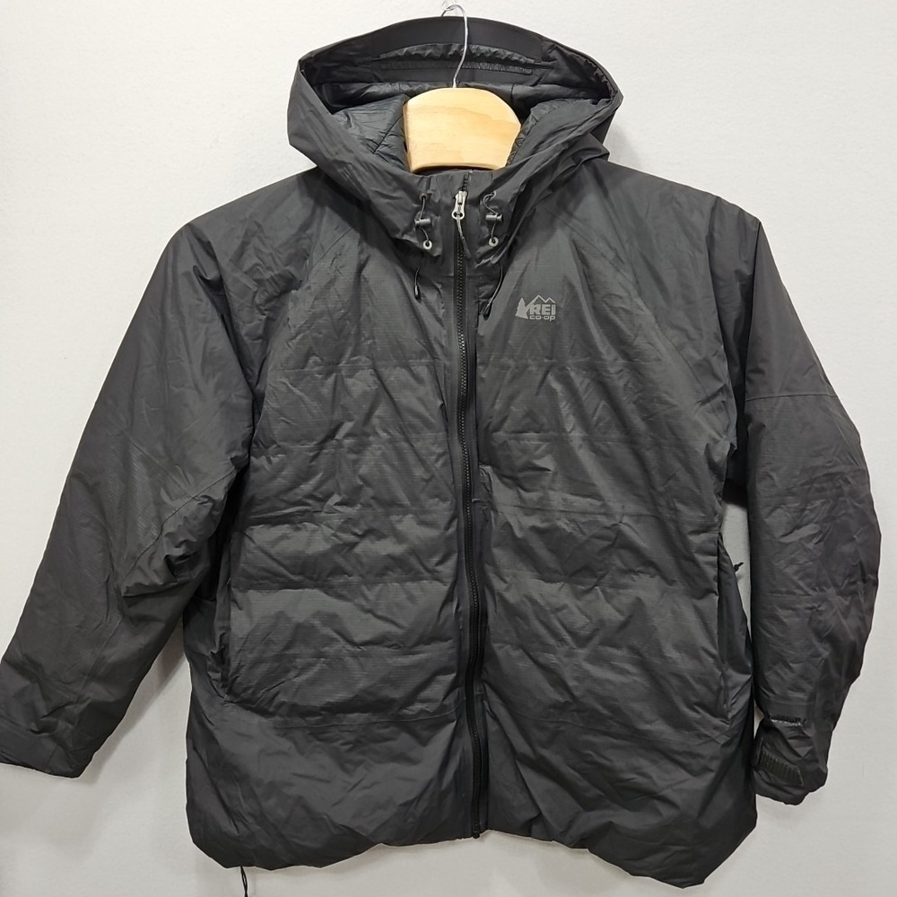 REI Co-op Stormhenge Jacket Womens 3XL Black 850 Down Hybrid Hydrowall 2L 193724